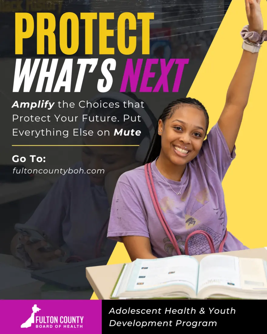 Protect What's Next social campaign creative featuring a student