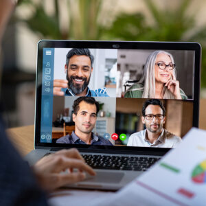 Entrepreneurs on a Group Coaching Video Call